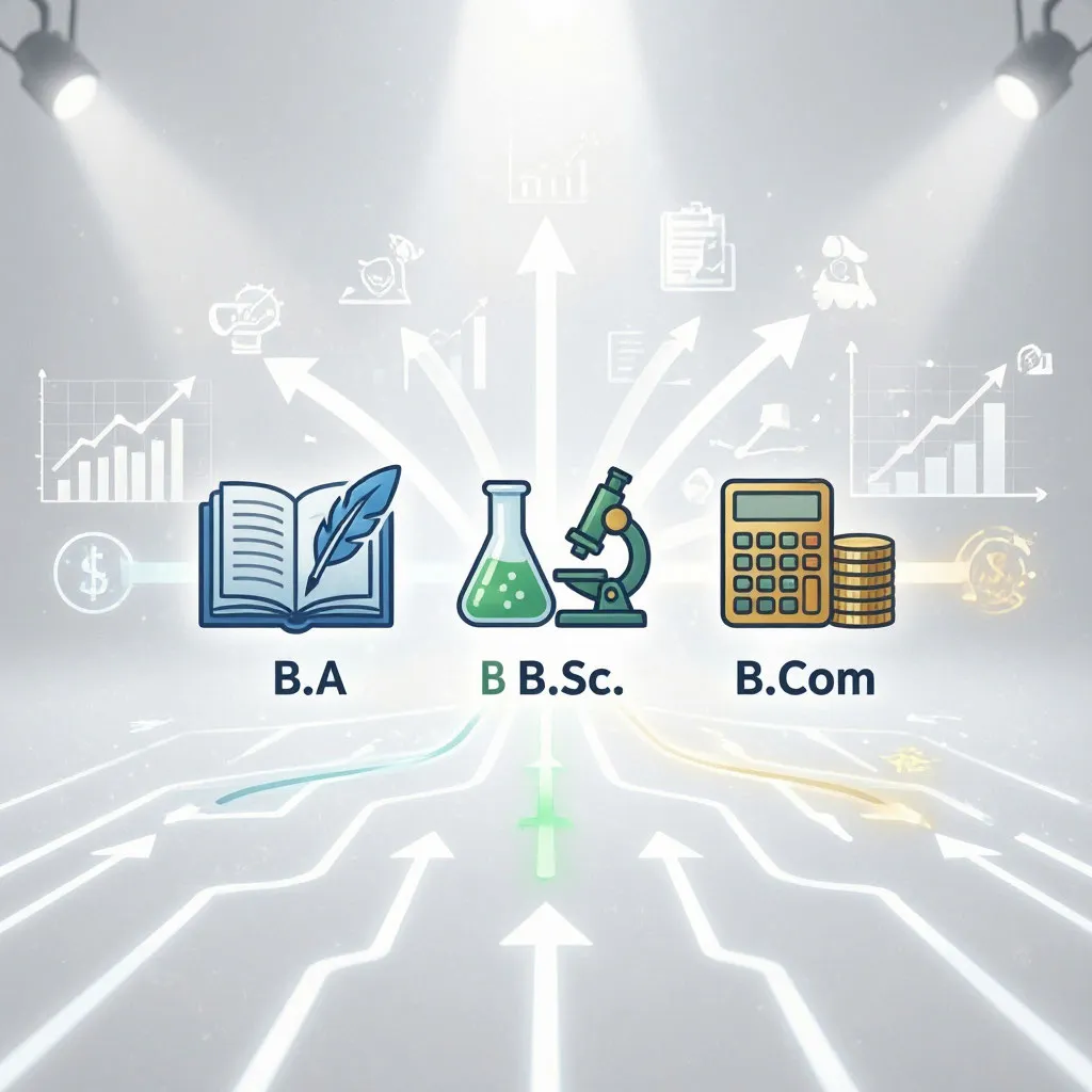 How to choose between B.A., B.Sc. and B.Com after class 12: career prospects and salary expectations